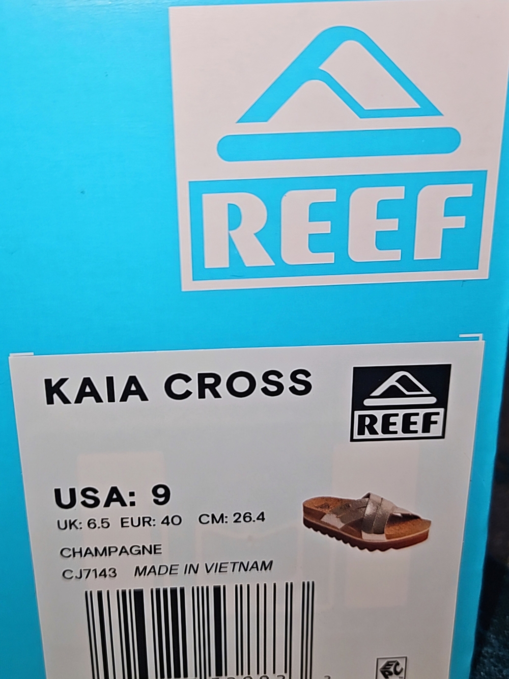 Reef Women's KAIA Metallic Champgne Cork Footbed Slide Sandals - Picture 4 of 4